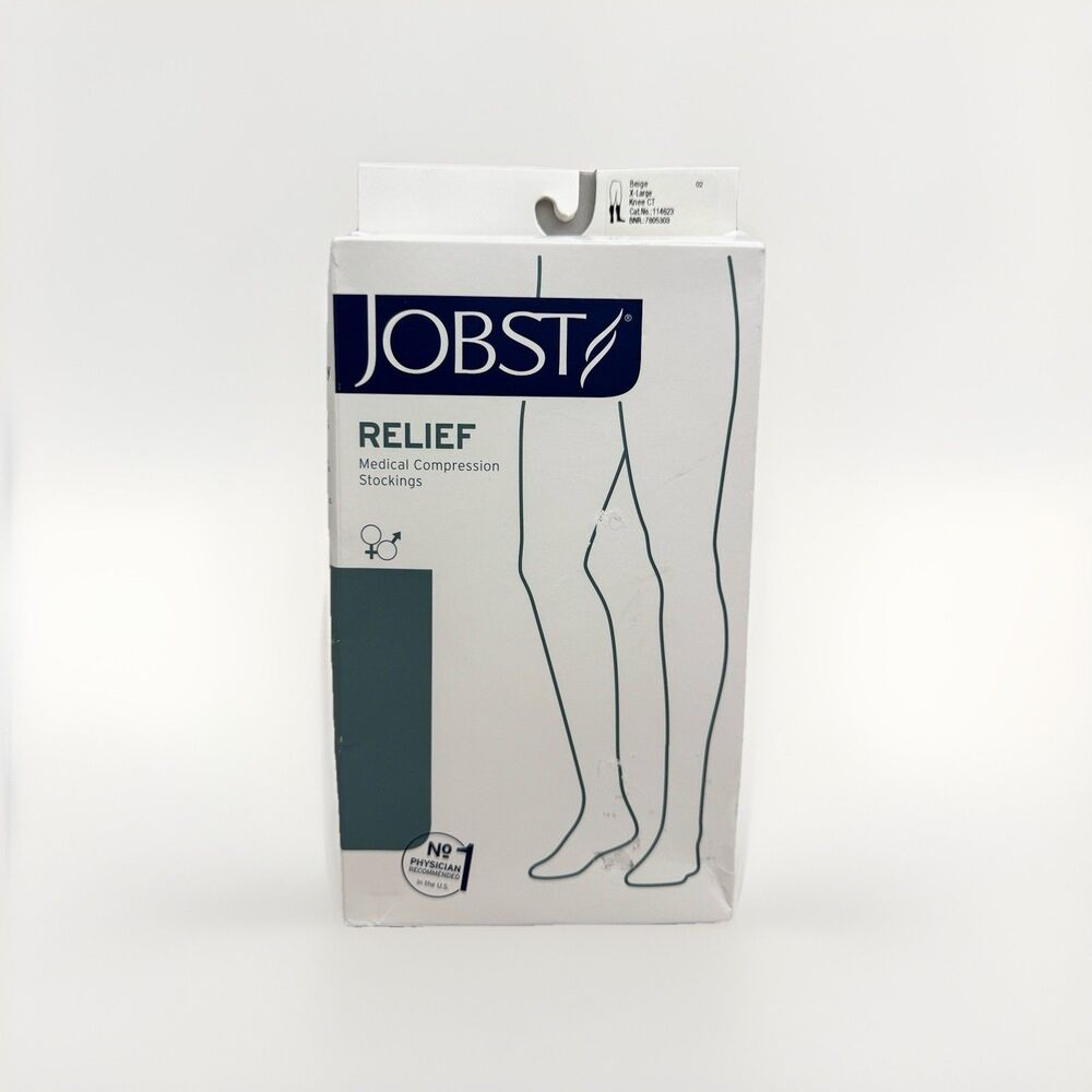 Jobst Relief Medical Compression Stockings 20-30 mmhg XL Beige 114623 Knee CT